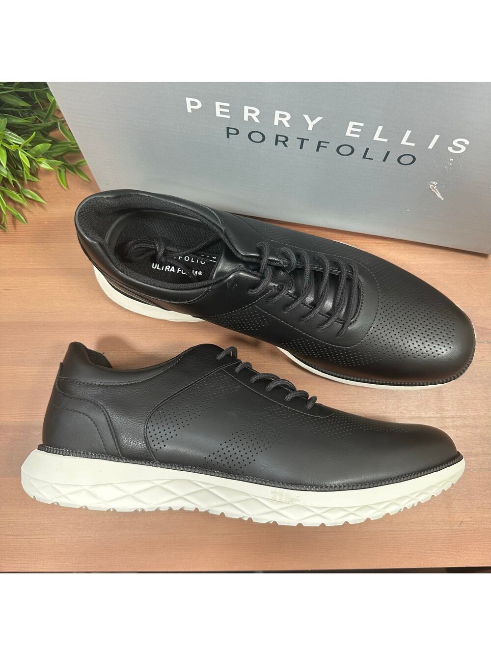 Perry Ellis Portfolio Men's‎ Casual Black Shoes Size 13